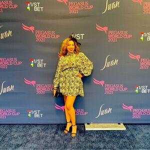 Beautiful Designer Dress with fabulous sleeves